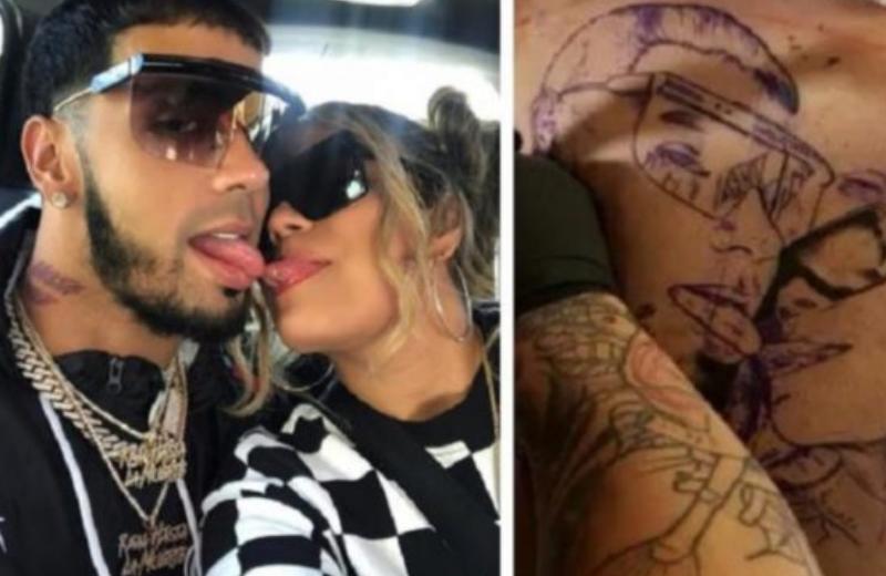 ¿Anuel AA se tapó el tatuaje de Karol G?