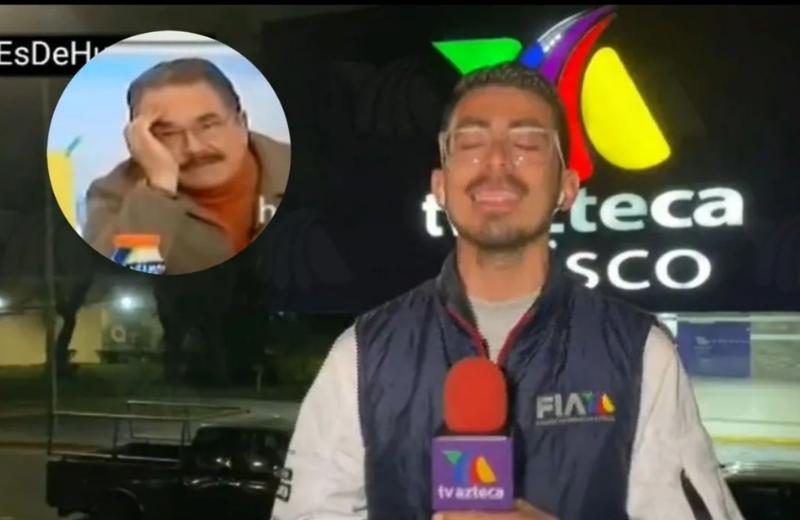 Reportero comete un 'Pedrito Sola' y confunde TV Azteca con Televisa