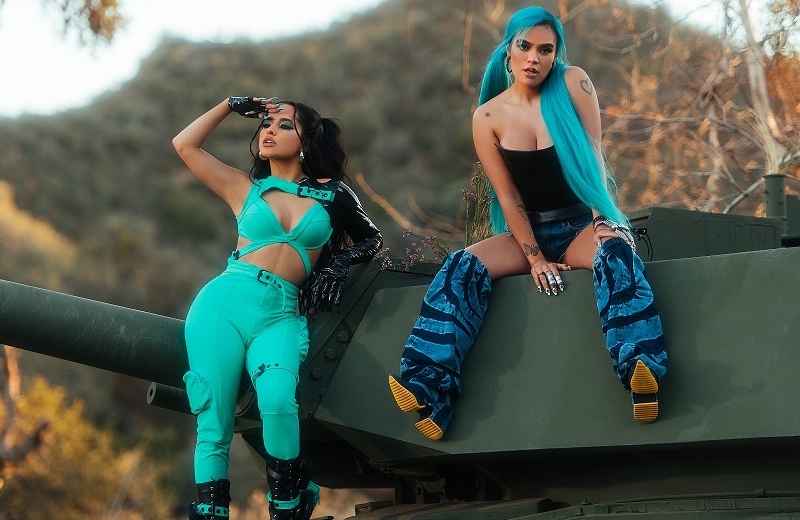 Becky G y Karol G satisfechas con el lanzamiento de 'MamIII' (+foto)