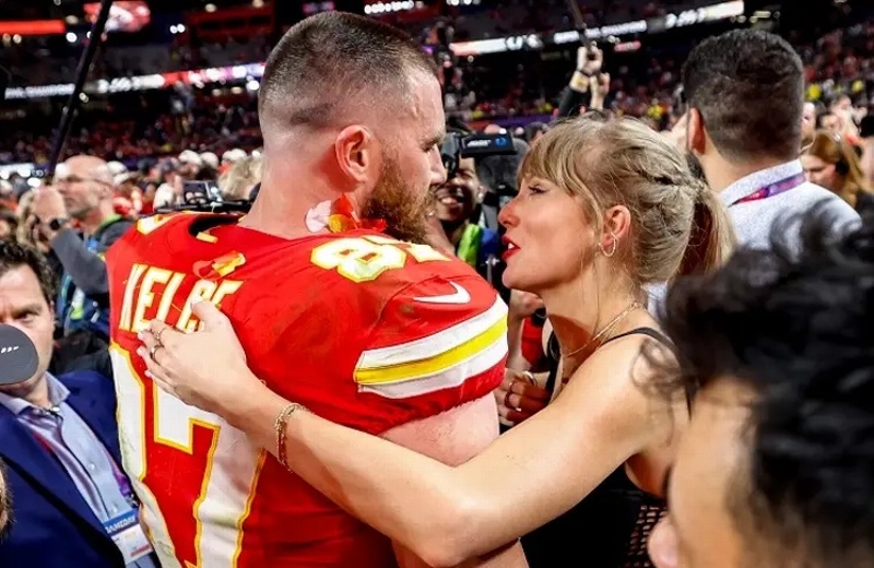 Taylor Swift viajó de Tokio a Las Vegas para ver a novio en el Super Bowl (+fotos)