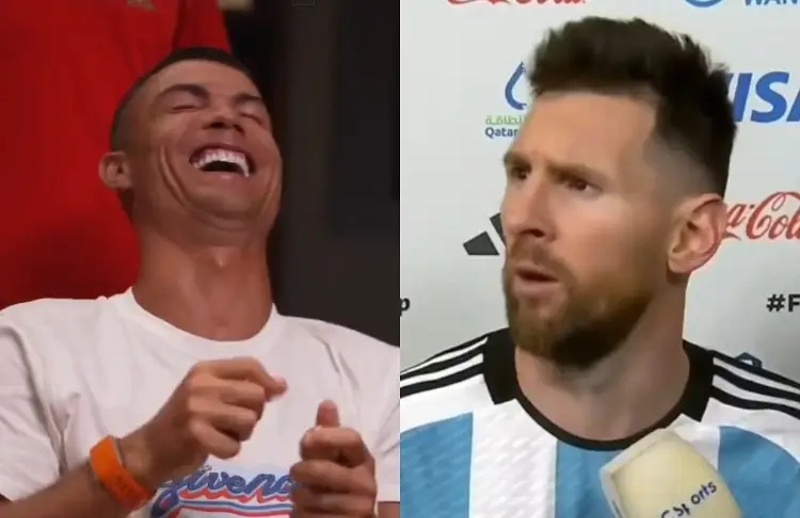 Cristiano se divierte imitando a Messi: '¿Qué mirás bobo? (+video)