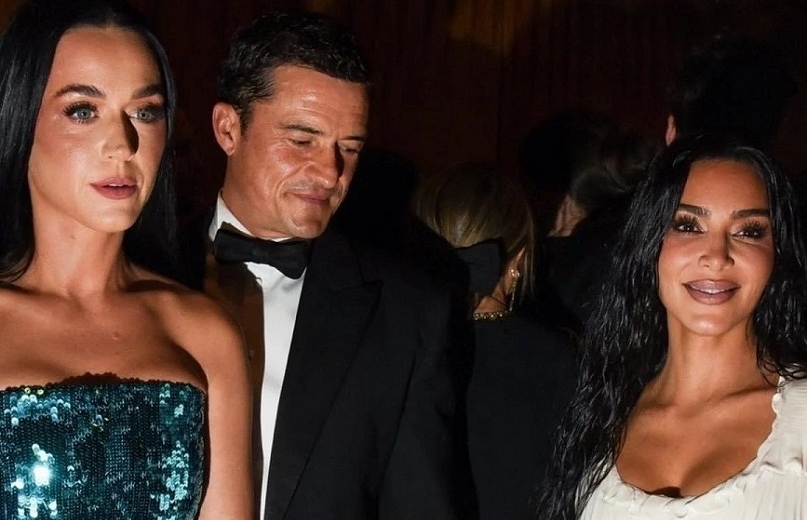Katy Perry reacciona a la foto de su prometido mirando 'las niñas' a Kim Kardashian