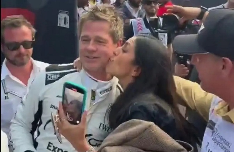 Mujer besa a Brad Pitt sin su consentimiento y se la acaban en redes (+video)