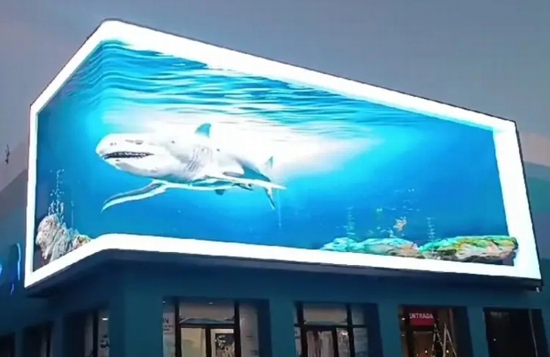 Ponen a prueba pantalla 3D con un Tiburón en Veracruz (+video)