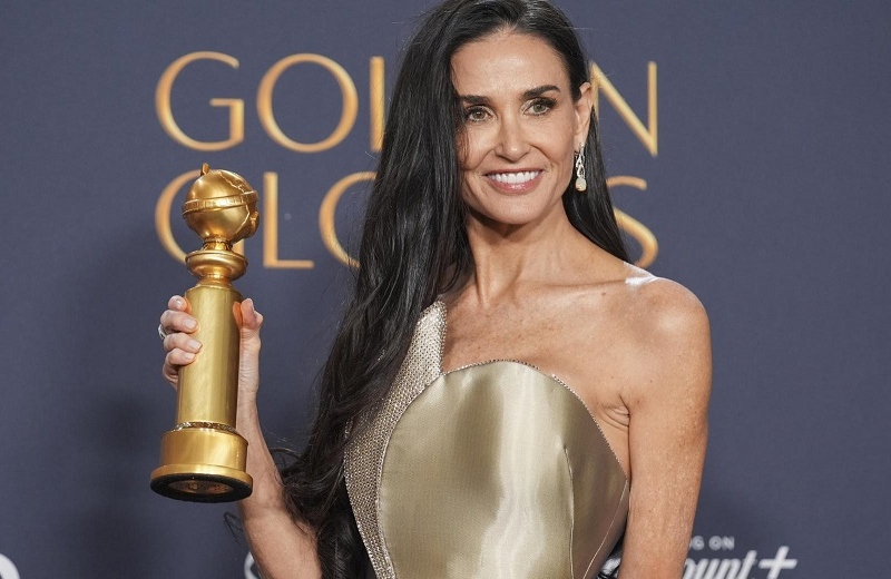 Demi Moore gana su primer Globo de Oro