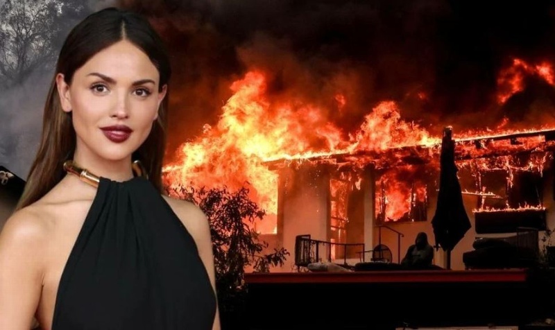 Eiza González escapa de su casa en llamas, tras incendios en Los Ángeles