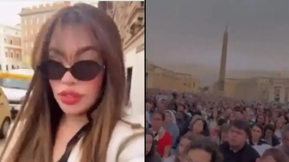 Influencer se graba en funeral del Papa Francisco ¡Y se la acaban en redes!