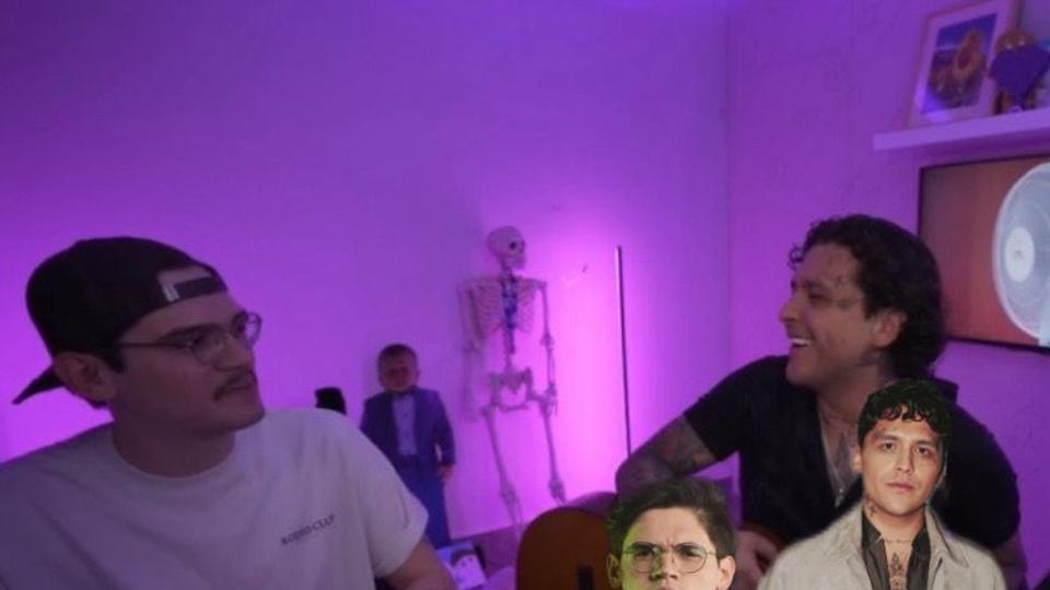 El Mariana invita a Christian Nodal en vivo y desata críticas en redes sociales