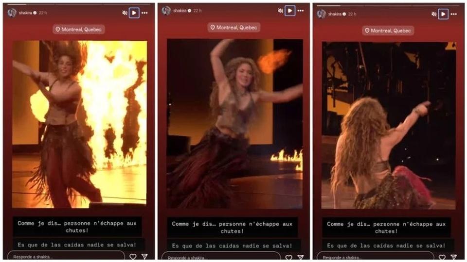 Shakira cae en pleno concierto en Canadá ¡Y lo tomó con humor!