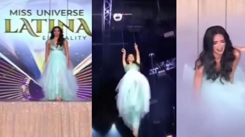  ¡OMG! Participante de Miss Universe Latina cae en vivo durante reto súper innecesario 