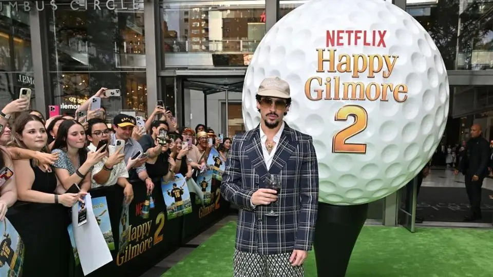 Bad Bunny y Adam Sandler juntos en Happy Gilmore 2 (+VIDEO)