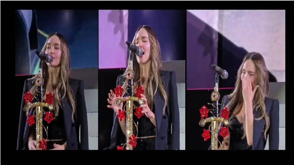 ¡Belinda rompe en llanto en pleno escenario!(+VIDEO)