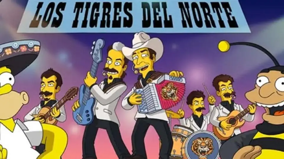 Los Tigres del Norte, en uno de los episodios de 'Los Simpson'