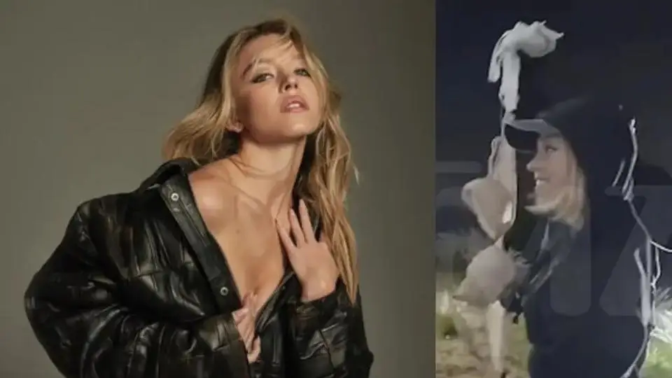 Sydney Sweeney en la polémica por ponerle brasier al letrero de Hollywood (+FOTO)