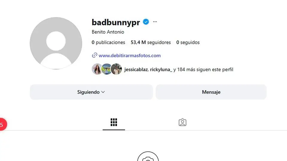 ¡No hay nada! Bad Bunny borra todo de su cuenta de IG  