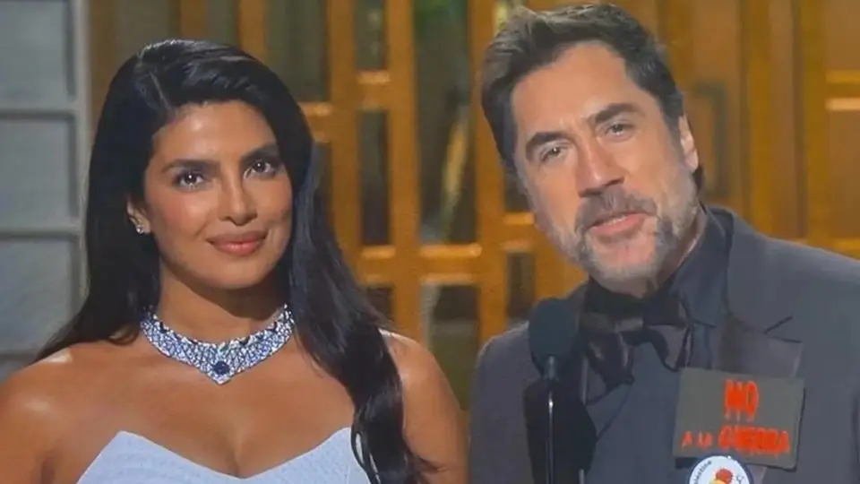 'No a la guerra': Javier Bardem durante la ceremonia del Oscar