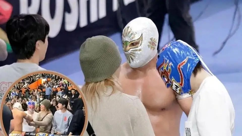 ¡Locura total! BTS llega a la función de lucha libre del Místico (+videos)