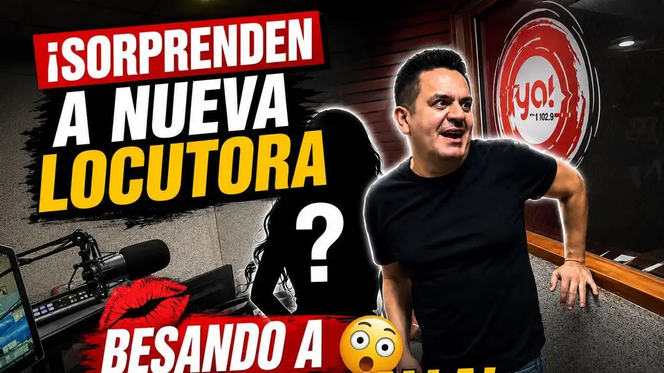 ¡ESCÁNDALO EN CABINA! Filtran supuesto beso entre locutores de Ya! FM y las redes explotan