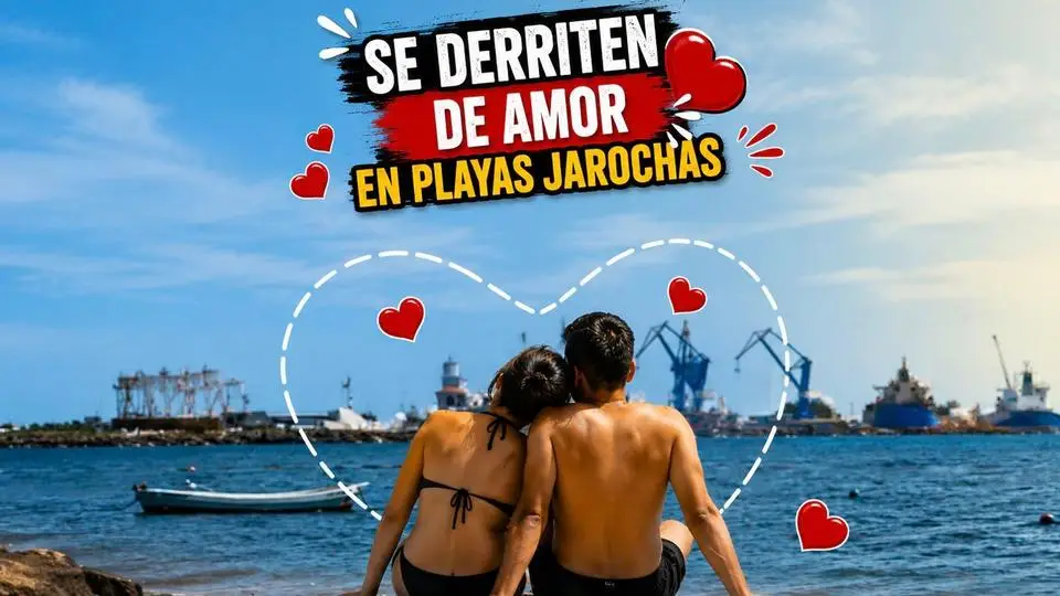 Ni el calor los separa: pareja desafía los 45 grados en playa de Veracruz(+video)